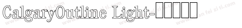 CalgaryOutline Light字体转换